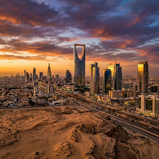 Riyadh skyline at dusk — Phoenix Capital Holding LLC